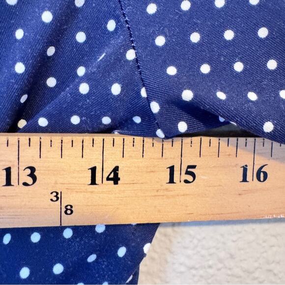 Talbots Blue Polka Dot Mini Dress Womens 2P 3/4 Sleeve Casual Sundress - Picture 5 of 10